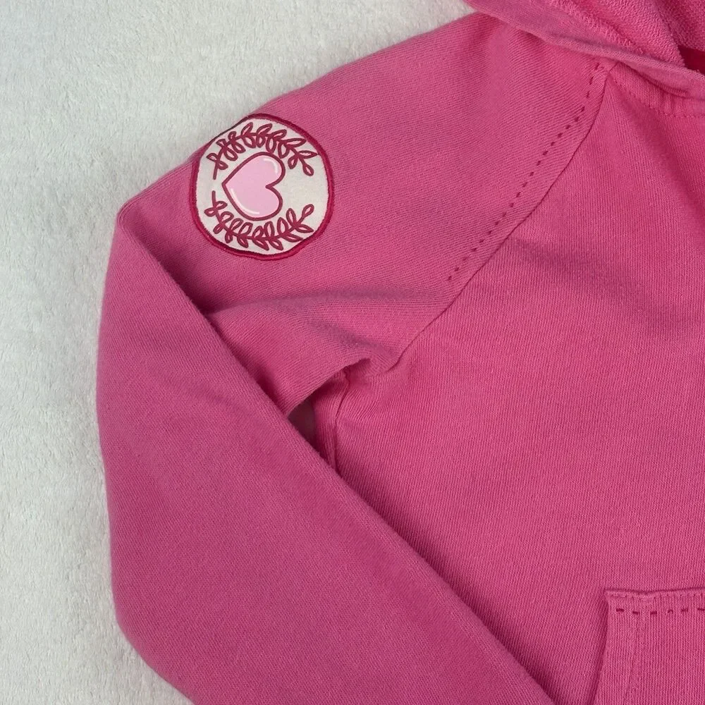 Vintage Y2K Limited Too Full Zip Hoodie Girls 10 Pink DANCE Balletcore Barbie